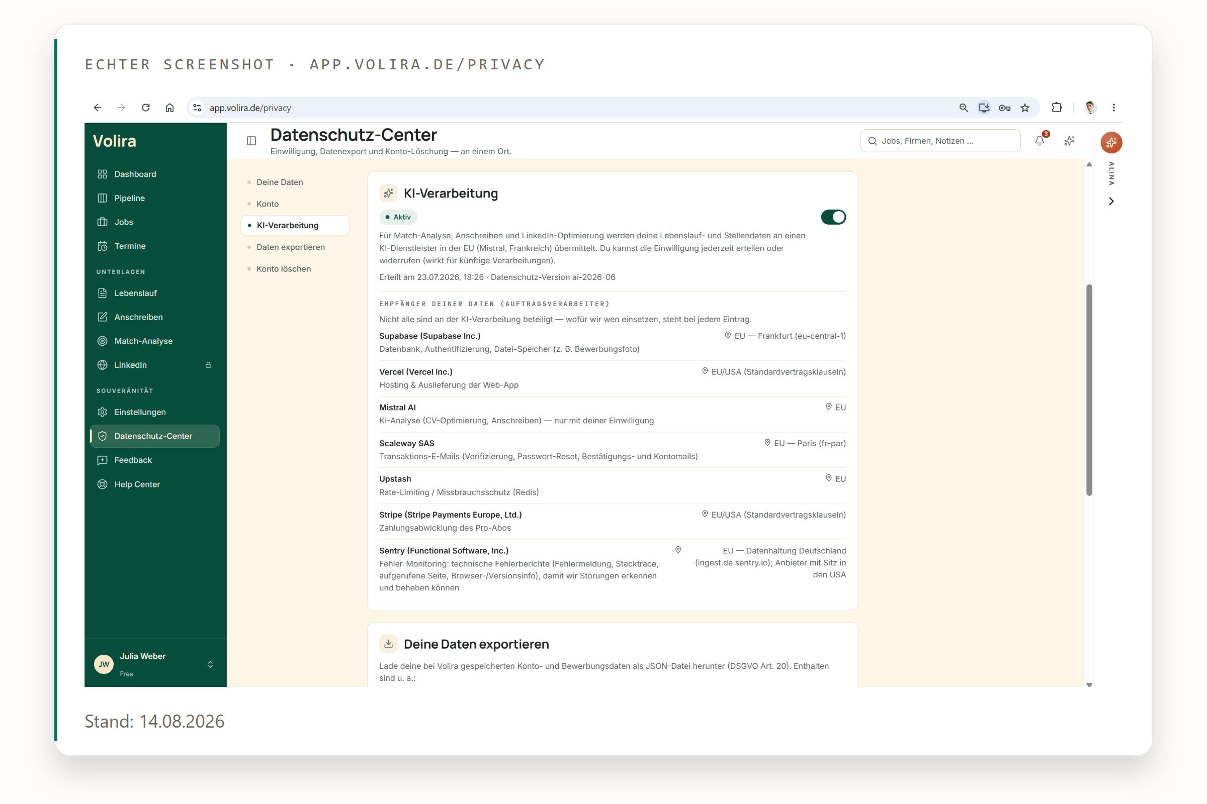 Transparenz Aus Schalter